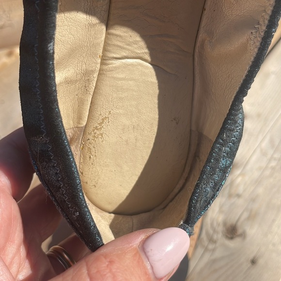 Saks Fifth Avenue leather stretch ballet flats - Picture 5 of 7